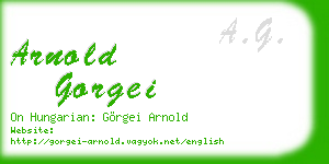 arnold gorgei business card